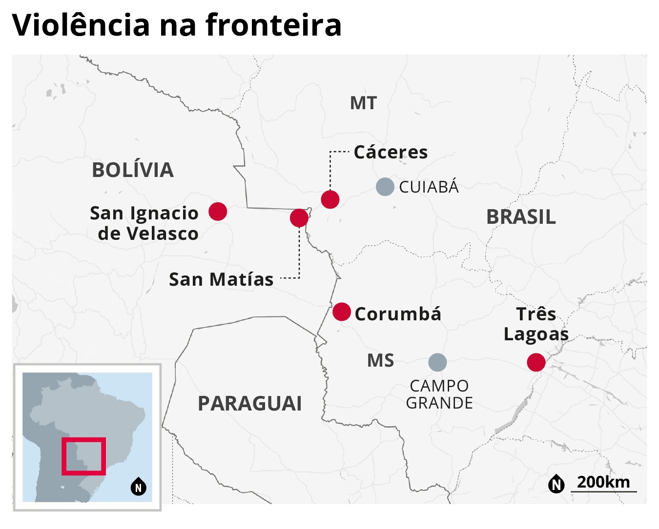 Guerra entre PCC e CV espalha violência em Mato Grosso do Sul e Bolívia - Foto