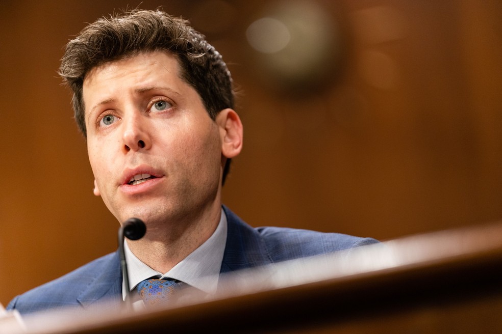 Sam Altman, CEO da OpenAi — Foto: Bloomberg