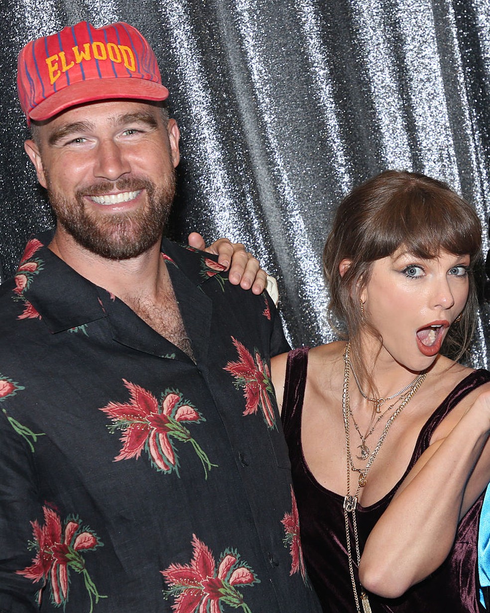 O vestido de noiva de Taylor Swift segue um mist&eacute;rio ap&oacute;s o casamento com Travis Kelce &mdash; Foto: Getty Images