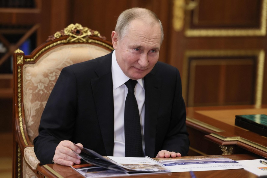 Presidente da Rússia, Vladimir Putin, durante evento no Kremlin