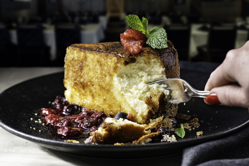 Fogo de Chão tem cheesecake brûlée — Foto: Divulgação