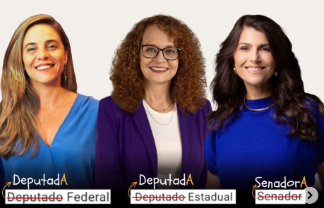 ‘DeputadA’ e ‘senadorA’: candidatas cobram cargos no feminino no sistema de registro do TSE - QTU Questões do Universo