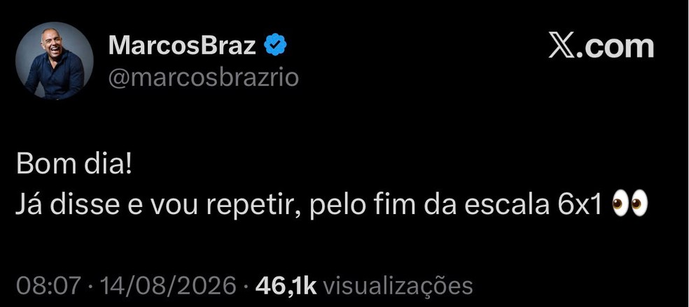 Marcos Braz provoca o Botafogo nas redes sociais — Foto: Reprodução / X