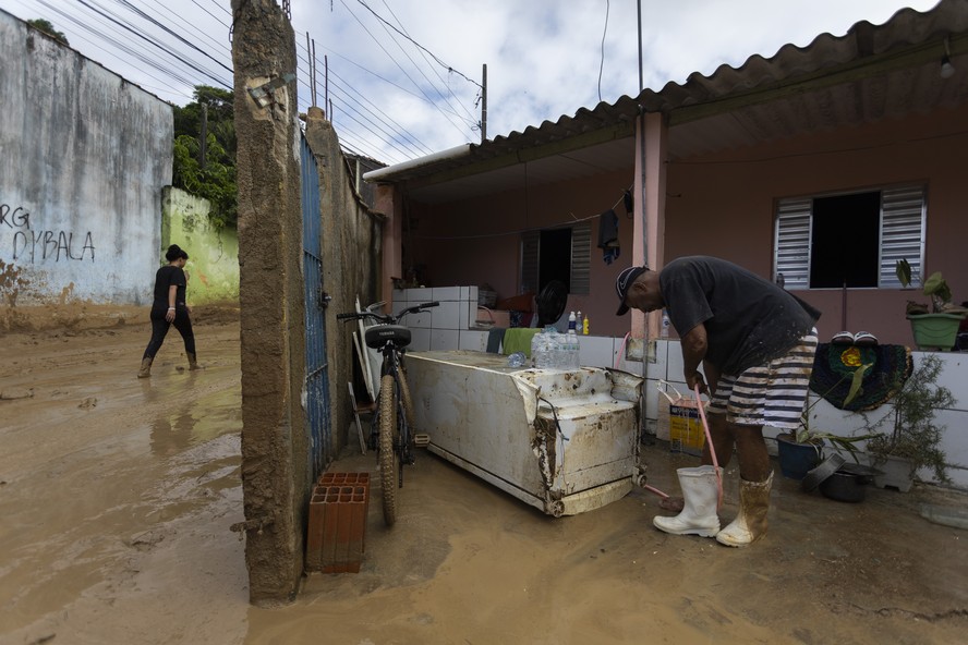 Fortes chuvas caíram no último fim de semana sobre o litoral norte de São Paulo