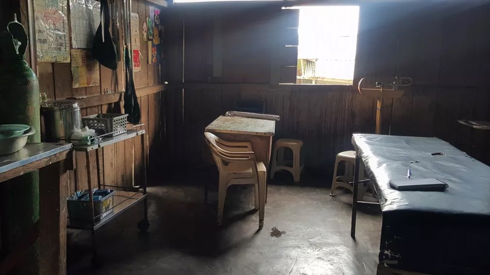 Consultório de posto de Sururucu, em Terra Ianomâmi, Boa Vista, Roraima: faltou atendimento em 2021 — Foto: Valéria Oliveira