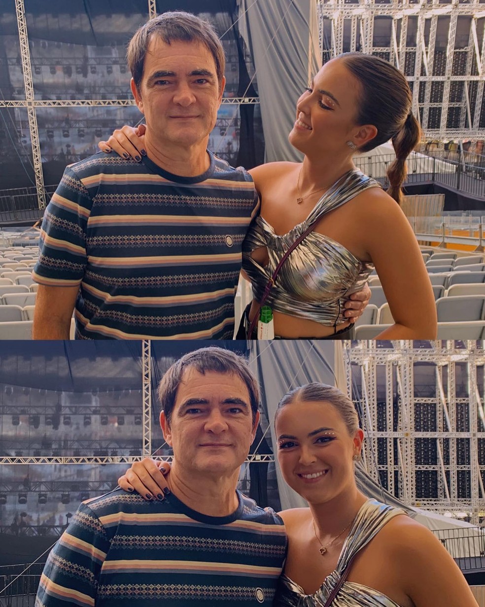 Samuel Rosa e a filha, Ana — Foto: Reprodução/Instagram