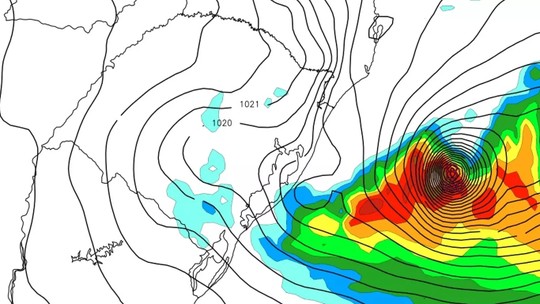 Ciclone extratropical vai levar mais chuva e ventos no início da semana para o Rio Grande do Sul