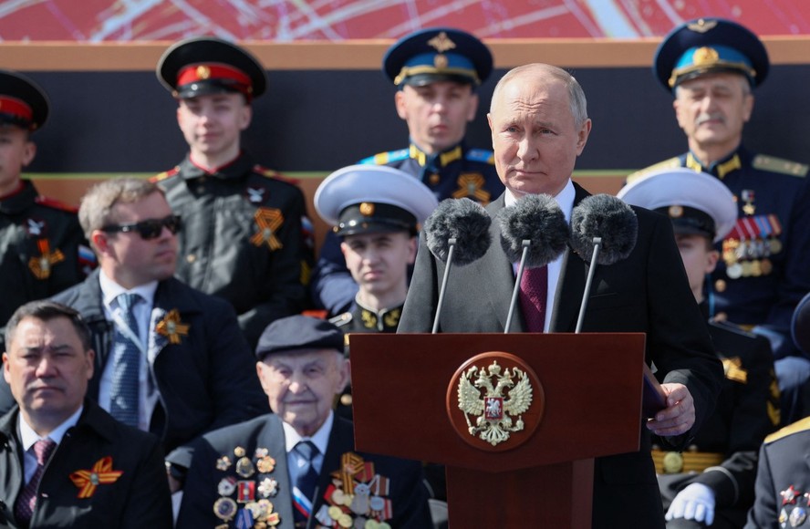 Presidente da Rússia, Vladimir Putin, discursa no Dia da Vitória, na Praça Vermelha