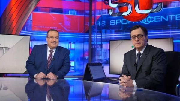Paulo Soares “Amigão” e Antero Greco no SportsCenter — Foto: Reprodução/ESPN