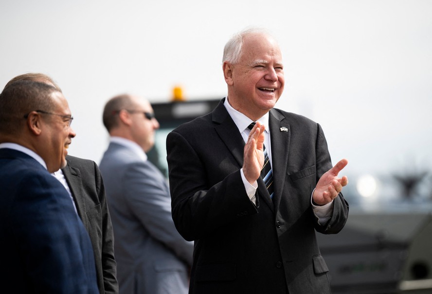 Tim Walz, governador de Minnesota, escolhido por Kamala Harris como vice