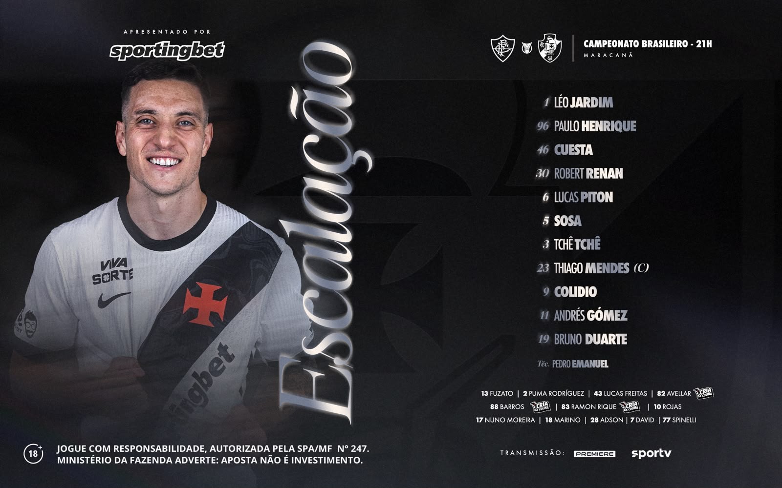 Com escalações divulgadas, confira as diferenças nos titulares de Fluminense e Vasco para clássico, um mês após mata-mata - Foto