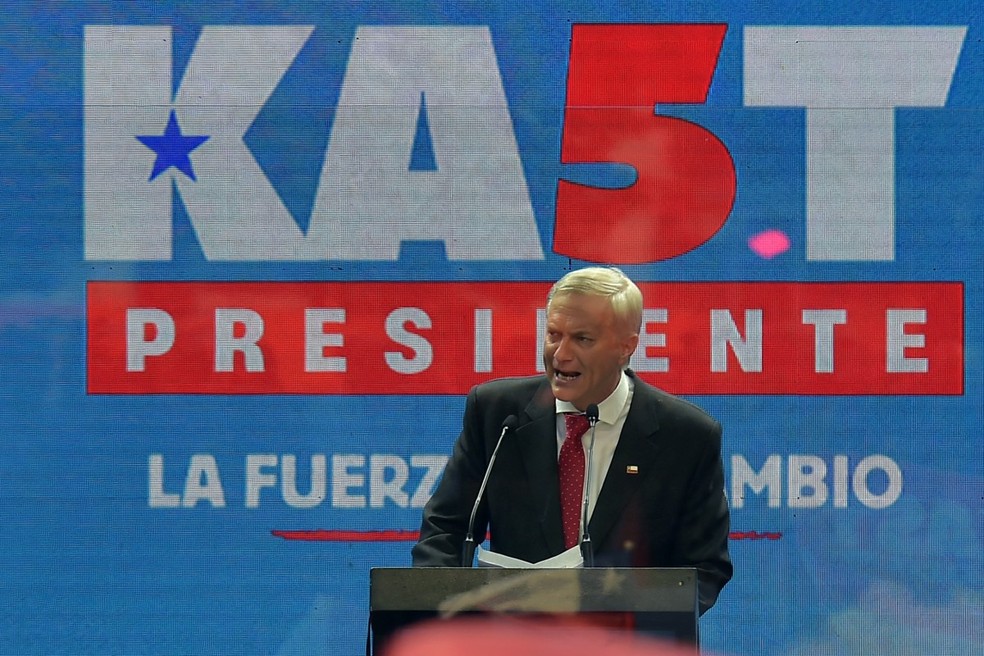 Chilean presidential candidate José Antonio Casto, Republican — Photo: GUILLERMO SALGADO / AFP