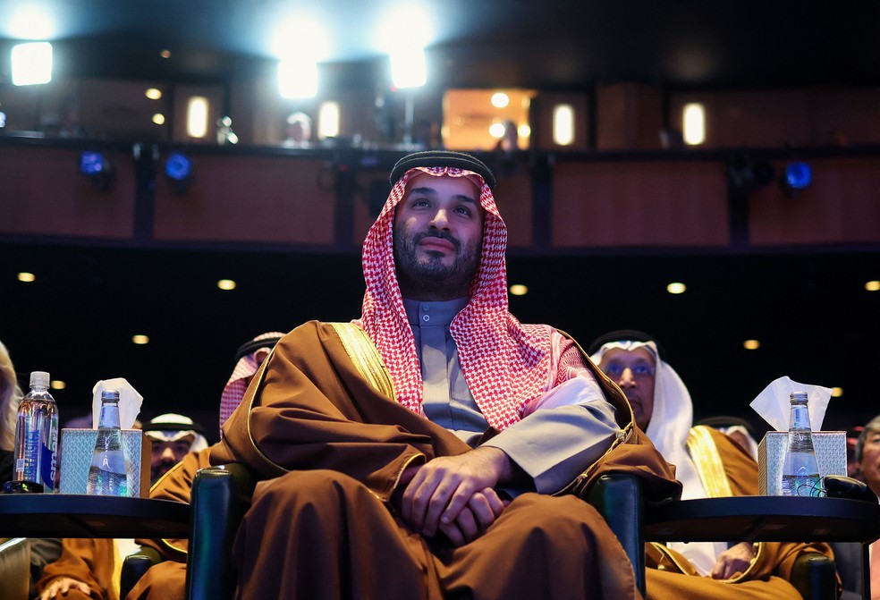 O príncipe herdeiro saudita, Mohammed bin Salman, em Washington — Foto: Win McNamee/Getty Images/AFP