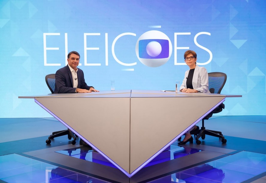 Flávio Bolsonaro em sabatina da Globo.