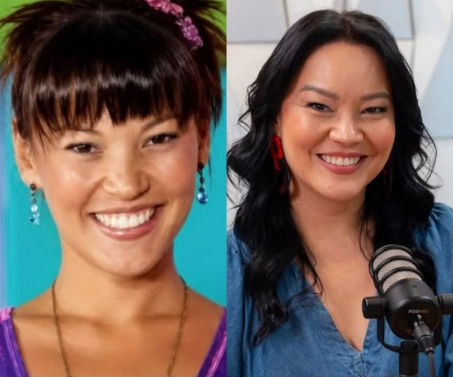 Geovanna Tominaga antes e atualmente