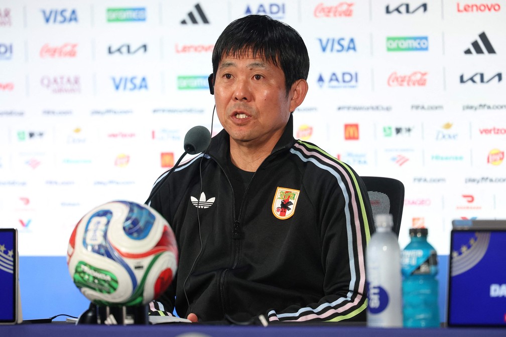 Hajime Moriyasu, técnico do Japão — Foto: Stacy Revere/Getty Images/AFP