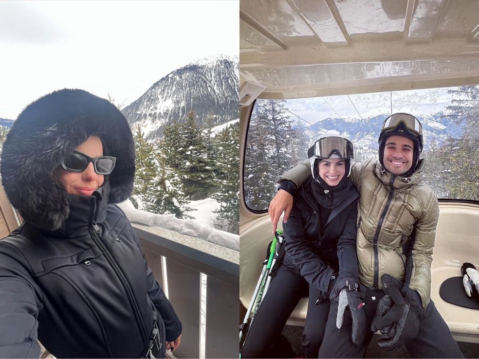 Sthefany Brito e o marido estão esquiando nos Alpes Franceses — Foto: Reprodução/Instagram