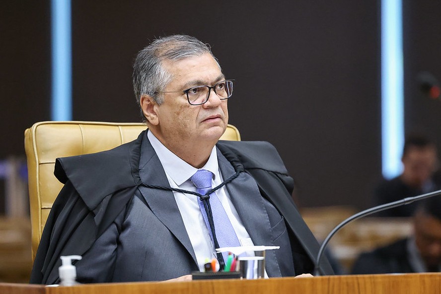O ministro Flávio Dino, durante sessão do STF