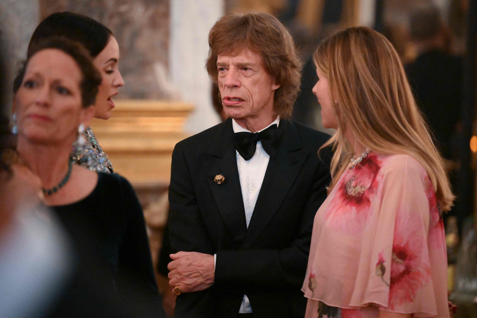 Mick Jagger foi uma das presenças ilustres no jantar de gala em Versalhes — Foto: AFP