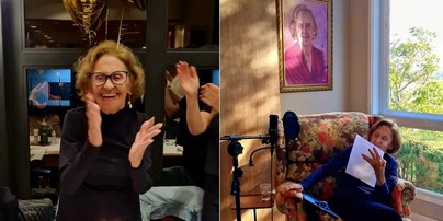 Laura Cardoso comemorou em casa seu anivers&aacute;rio de 95 anos, dia 13 de setembro &mdash; Foto: Reprodu&ccedil;&atilde;o/Instagram