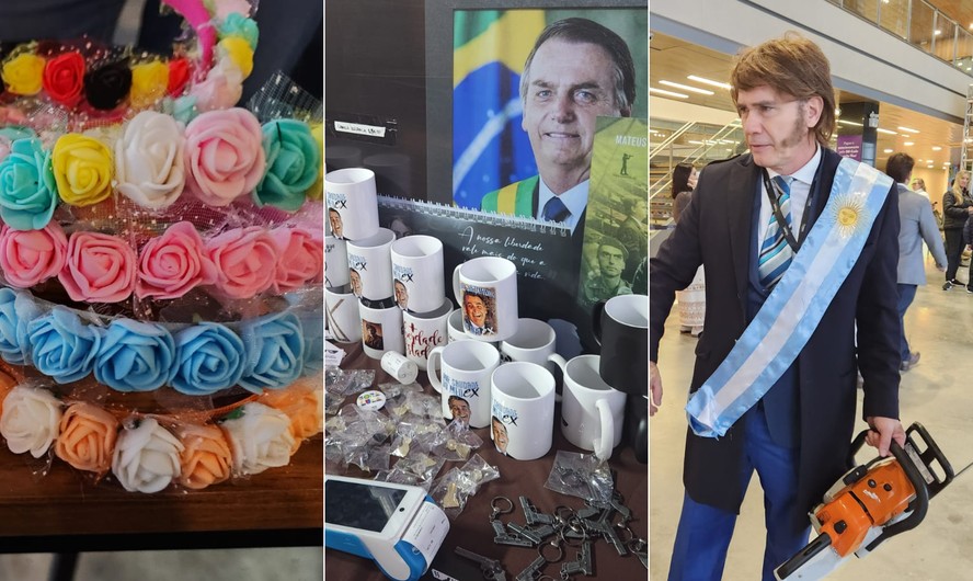 CPAC tem suvenir de político e sósia de Milei