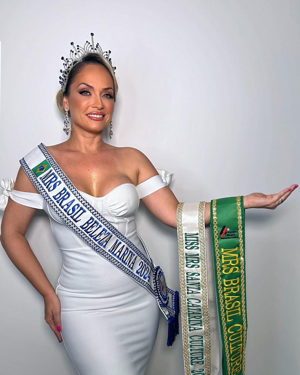  Roberta Silveira representa Santa Catarina no Beleza Marina Internacional 2024 — Foto: Reprodução Instagram