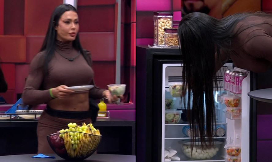 Gracyanne Barbosa 'ataca' geladeira do Quarto Secreto no BBB 25