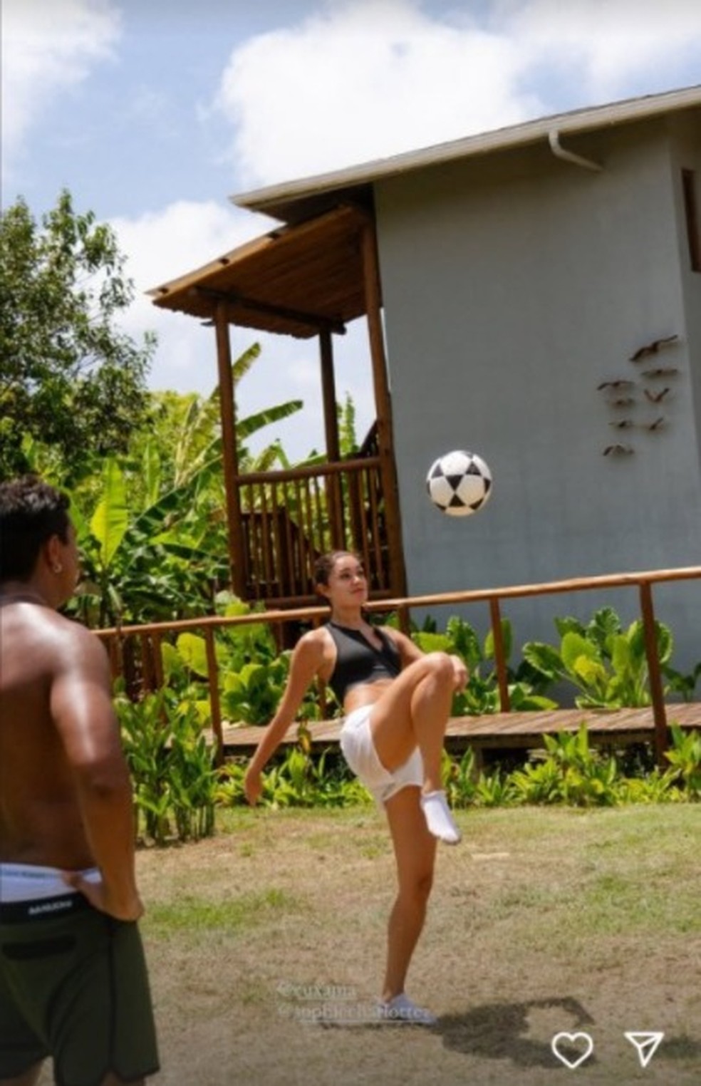 Xamã e Sophie Charlotte em Fernando de Noronha — Foto: Reprodução/Instagram