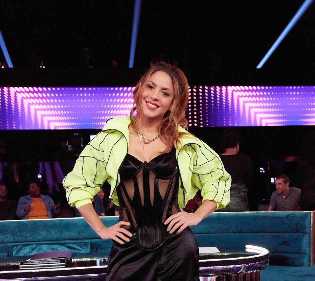 Shakira nos bastidores do programa "Dancing With Myself" — Foto: Instagram / Reprodução