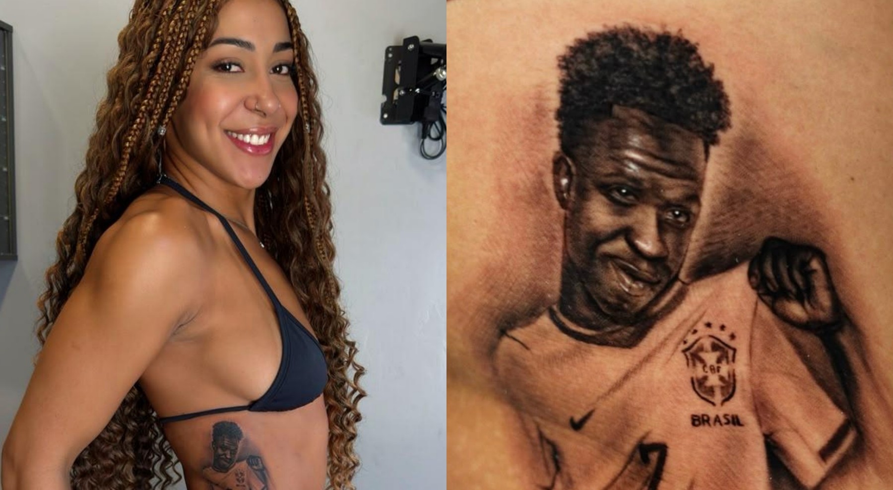 Novo visual de Vini Jr. gera retificação de tatuagem por influenciadora