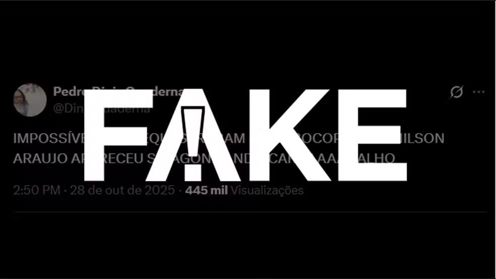 É #FAKE que repórter aéreo e Globocop foram sequestrados — Foto: Reprodução