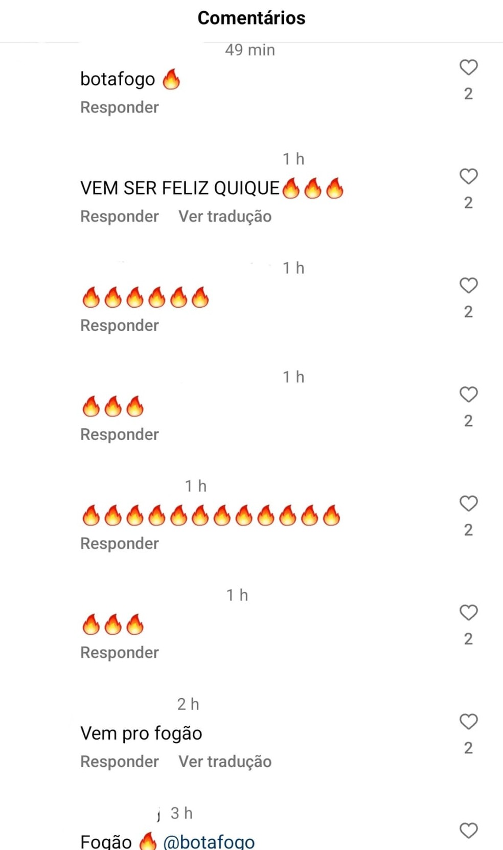 Torcedores do Botafogo invadem perfil de Quique Seti&eacute;n: 'Vem ser feliz' &mdash; Foto: Instagram