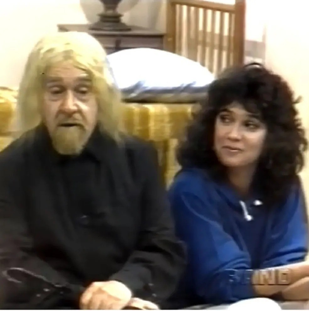 Ronald Golias e Sandra Annenberg no humorístico 'Bronco' (Band, 1985)  — Foto: Repoordução/Band