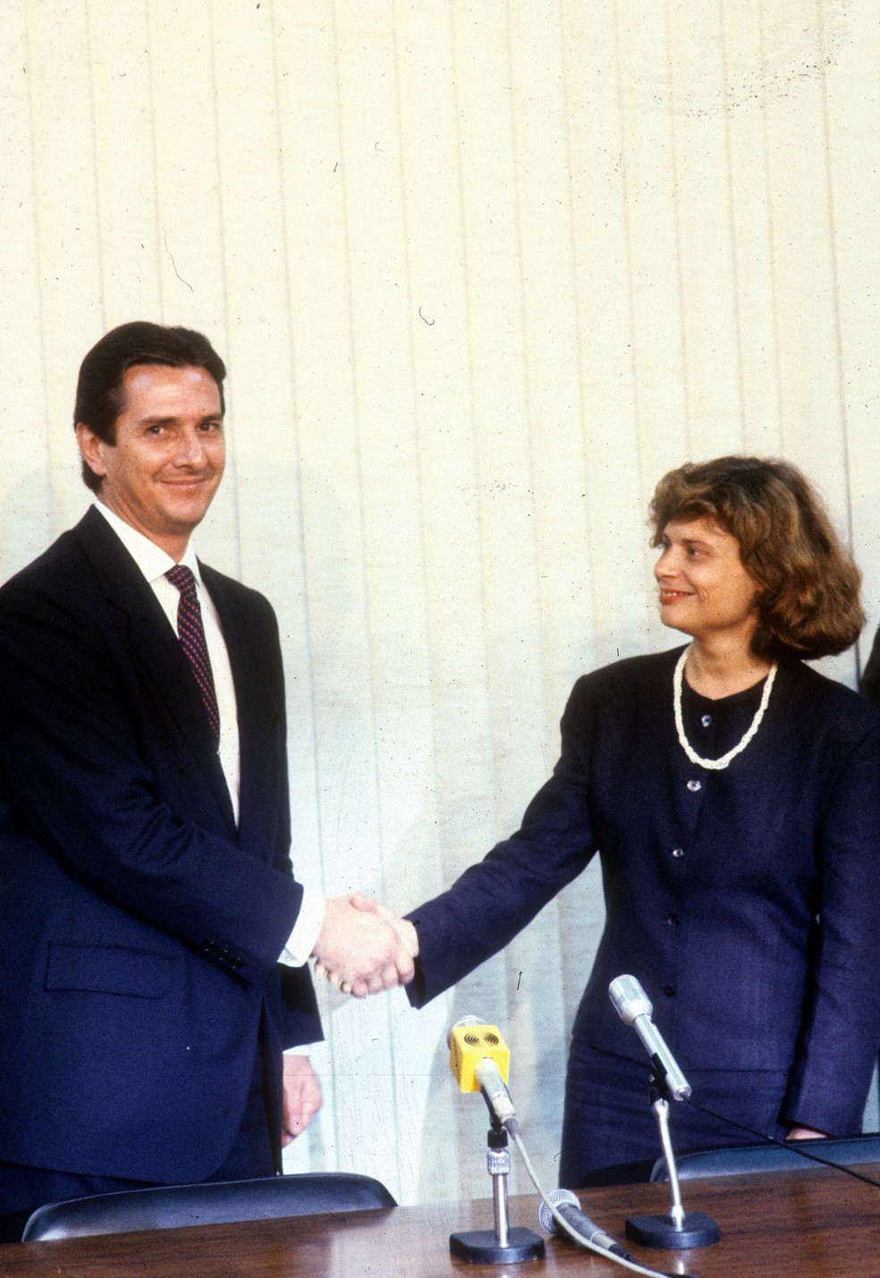 Color and Zelia Cardoso de Mello, March 2, 1990 — Photo: João Ramid / Agência O Globo