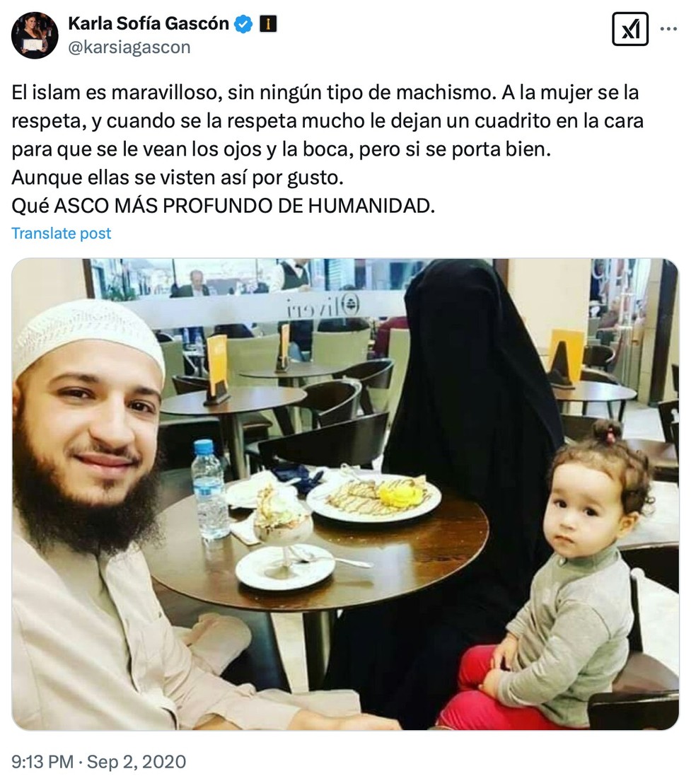 Internet resgata tweets antigos de Karla Sofía Gascón criticando Islã,  George Floyd e diversidade no Oscar