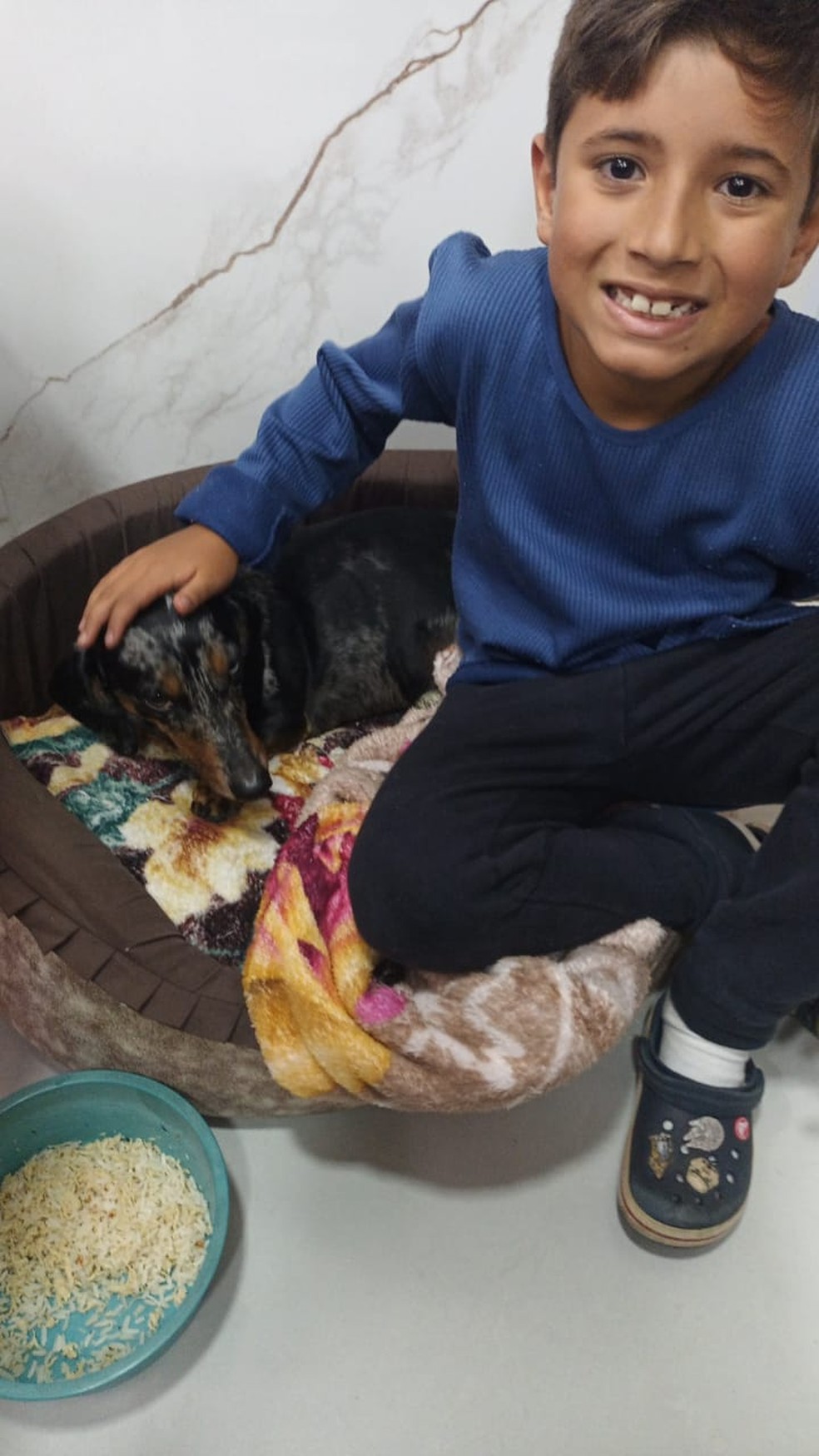 Caio Paiva, his dog, and his dog Fred were among the animals that escaped during the chaos, but were later returned — Photo: Reproduction