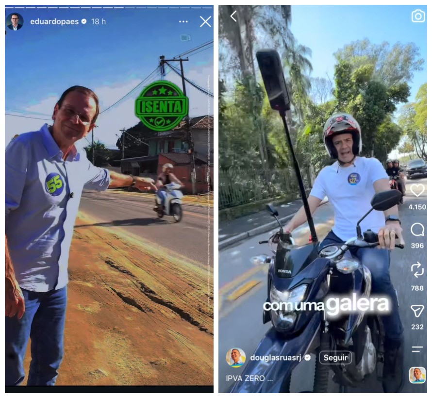 De olho no voto dos motoboys, Paes e Ruas prometem isenção de IPVA para motos no Rio - QTU Questões do Universo