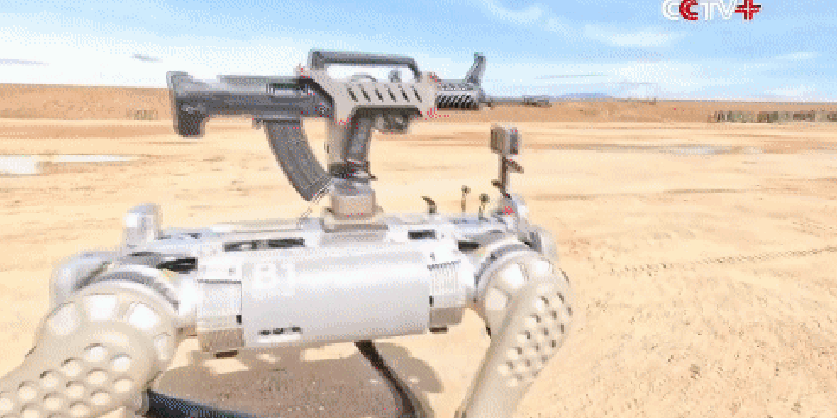 China apresenta exército de cães robôs equipados com metralhadoras; vídeo 