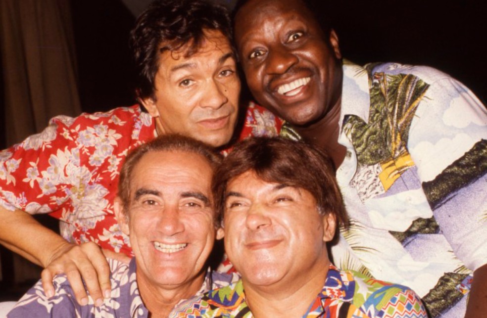 Didi, Dedé, Mussum e Zacarias, os Trapalhões, em 1986 — Foto: Marcelo Régua/Agência O GLOBO