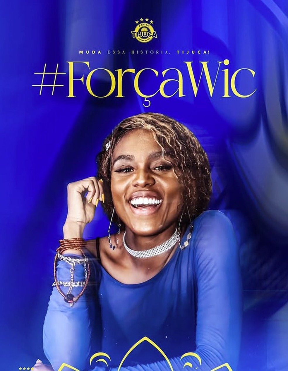 Unidos da Tijuca supports Wic Tavares — Photo: Reproduction