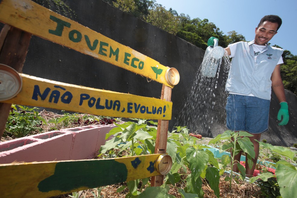 Jovem Eco Social Program: community garden in Morro da Boa Esperança, in Piratininga — Photo: Disclosure/Niterói City Hall
