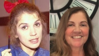 A atriz Tássia Camargo fez a aluna Marina da Gloria. A atriz mora em Portugal há anos — Foto: reprodução