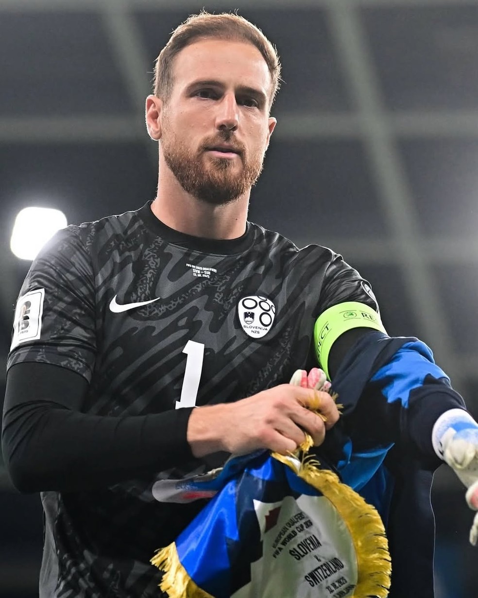 Jan Oblak, joga pela Eslovênia e não atuará na Copa do Mundo de 2026 — Foto: Divulgação/Instagram/@atleticodemadrid
