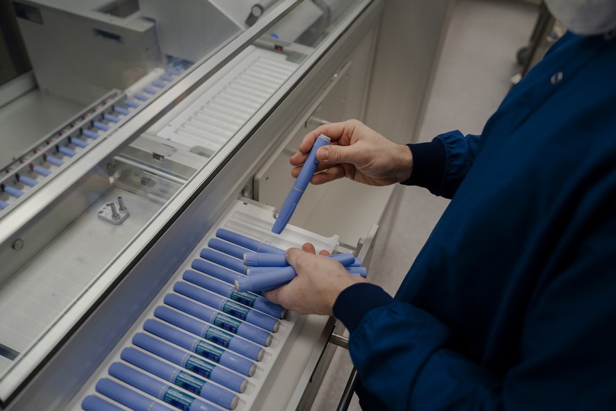 Fábrica da Novo Nordisk em Hillerod, Dinamarca, onde são produzidas unidades do Ozempic e do Wegovy.