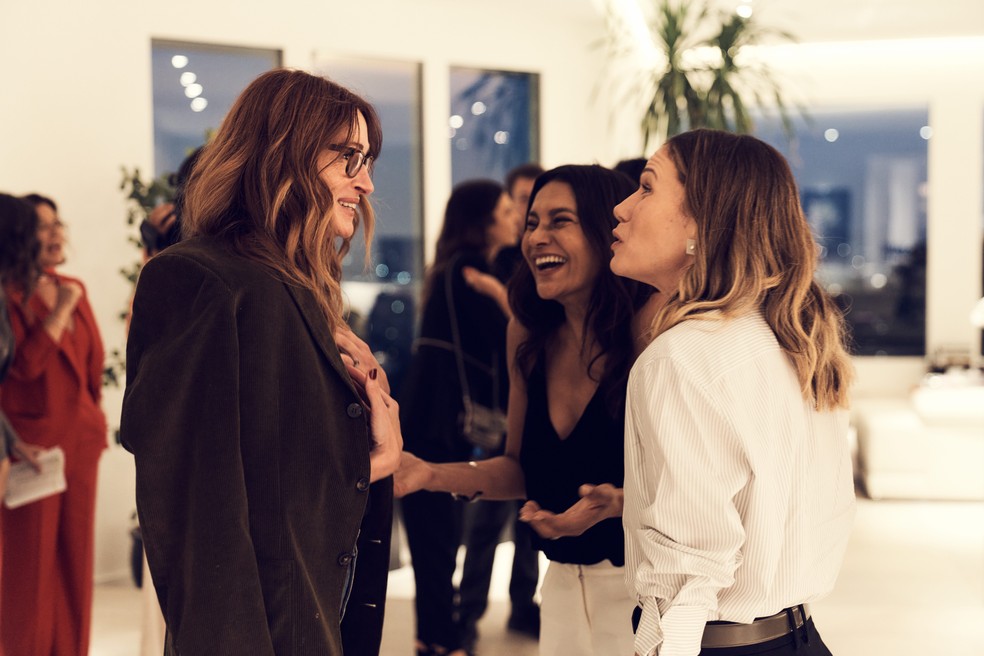 Julia Roberts, Dira Paes e Marianna Brennand — Foto: Shayan Asgharnia/Divulgação