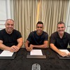 Dirigentes do Flamengo em Portugal com Alex Sandro - Divulgação