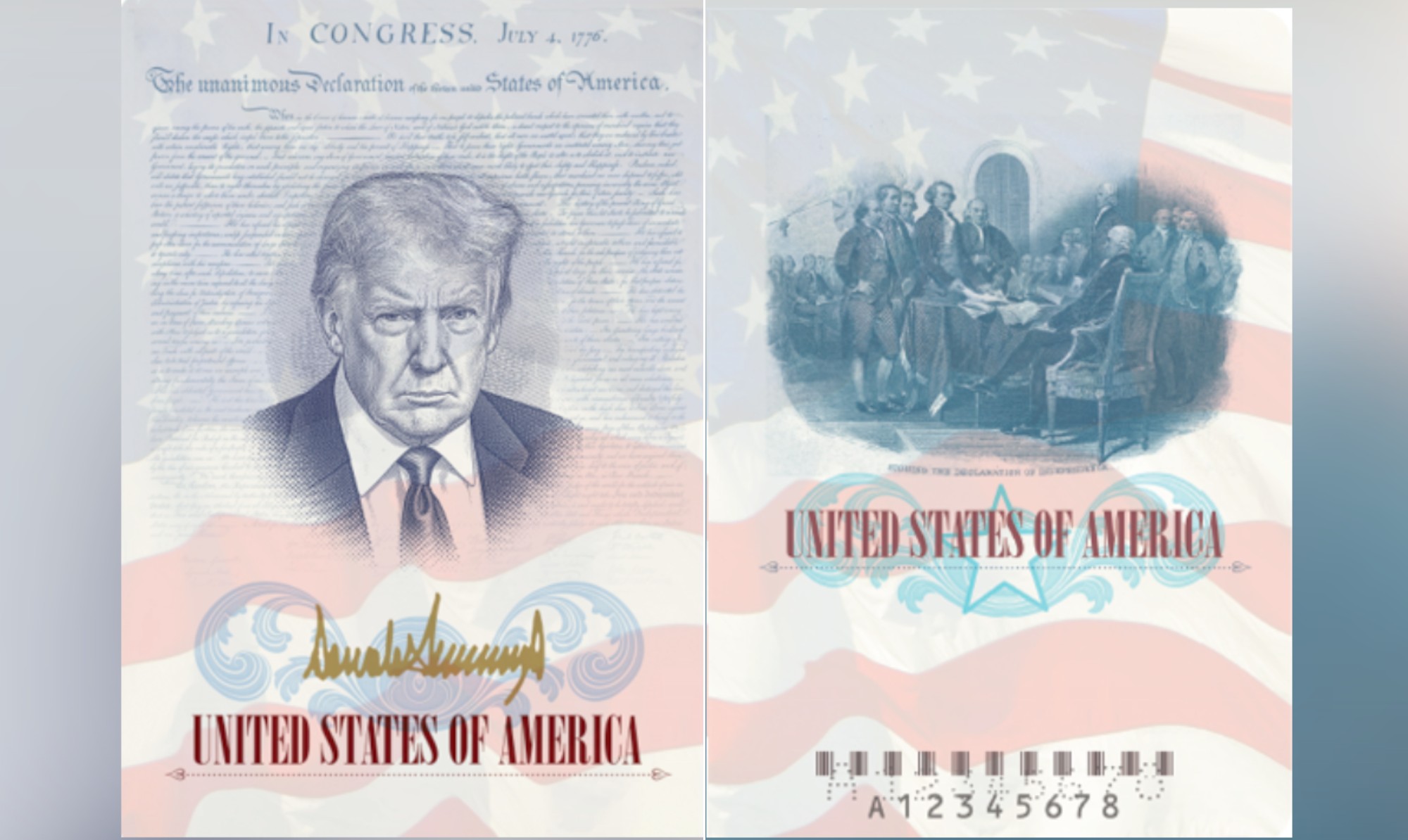 Passaportes dos EUA terão rosto e assinatura de Donald Trump