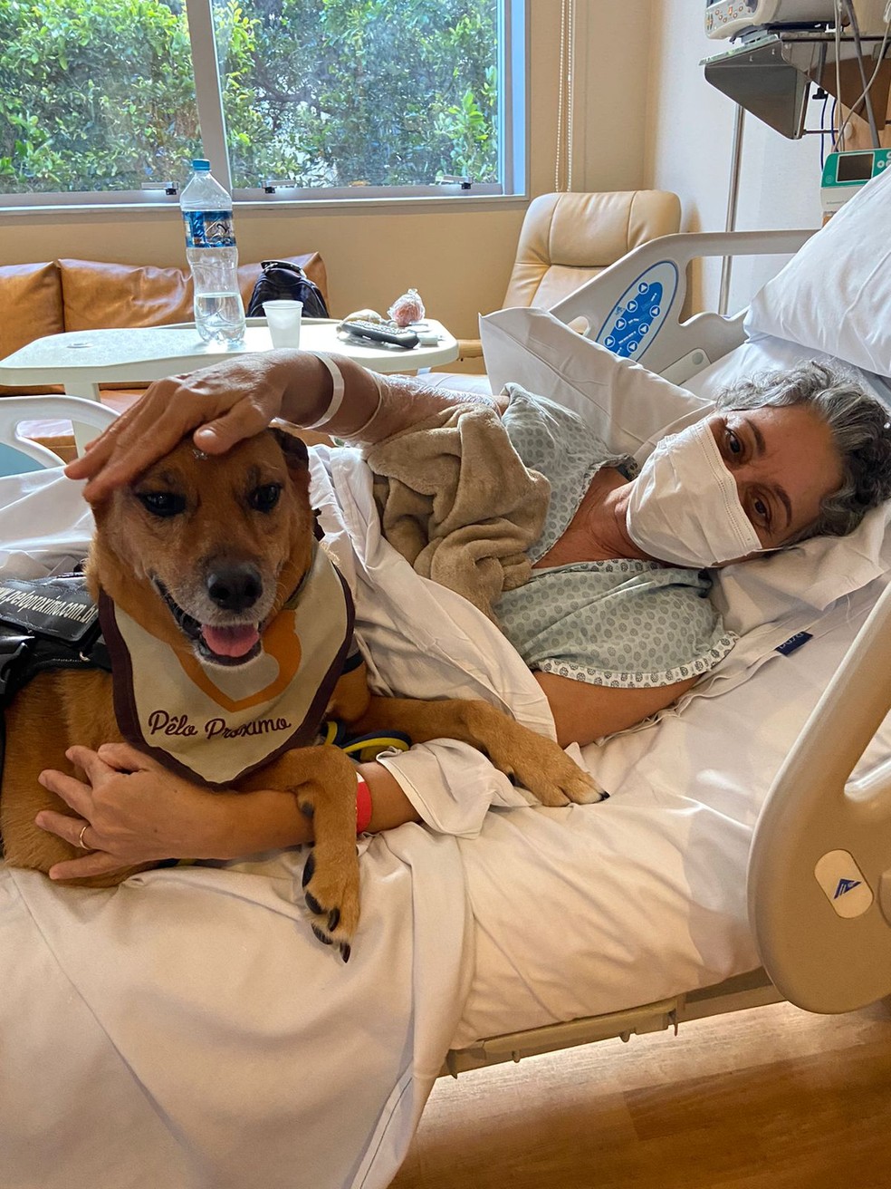 Pró-Cardíaco. As visitas dos pets ocorrem há dois anos, uma vez por mês — Foto: Divulgação/Pêlo Próximo