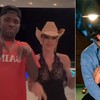 À esquerda, Vini Jr e Virginia Fonseca; à direita, Zé Felipe e Ana Castela - Reprodução/TikTok e Reprodução/Instagram