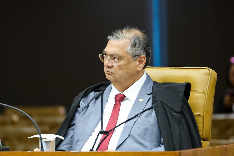 O ministro Flávio Dino, durante sessão do STF